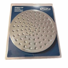 PROFLO Single Function Rainfall Shower Head Round Chrome  PFSH311CP 2.5 GPM