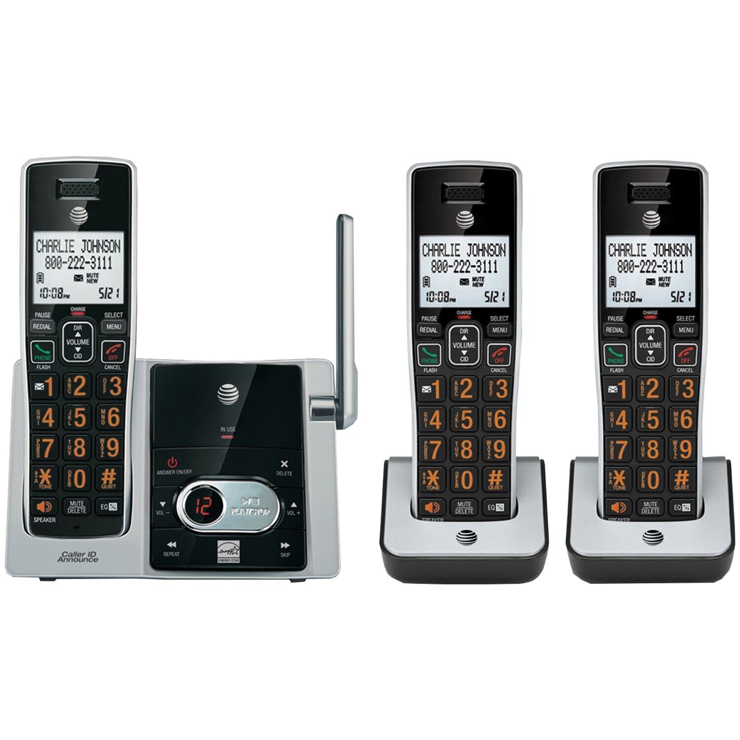 Cordless Answering System with Caller ID/Call Waiting (3-handset system)
