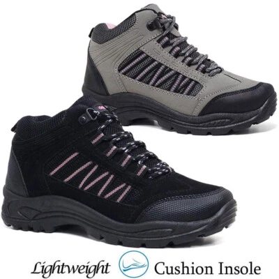 DALLAS Ladies Hiking Boots Women Ankle Lightweight Trekking Trail Trainer Walking Shoes