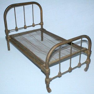 antique metal doll bed