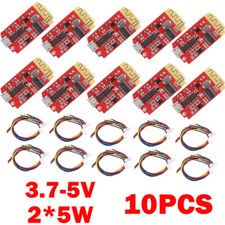 10pc 2 5W 3.7-5V Dual Plate Bluetooth Amplifier Modules DIY Speaker Modification