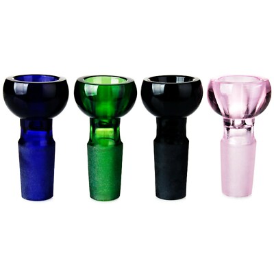 14mm Thick Glass Medium Style with Buds Hole Thick slide  bowl FULL COLOR    