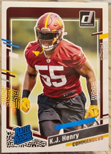 2023 Panini Donruss Rated Rookie K.J. Henry #400 Washington Commanders
