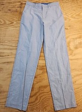 Izod Light Blue Cotton Flat Front Pants Boys 18 28 x 31