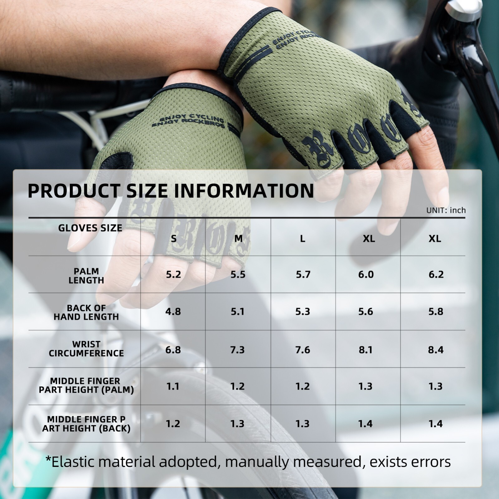 ROCKBROS guanti ciclismo intere/mezze dita estivi MTB bici corsa bike gloves unisex foto 2