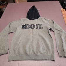 Nike Hoodie Adult Medium Gray Just Do It Sweater Sweatshirt Pullover Swoosh