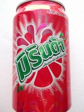 MIRINDA STRAWBERRY from THAILAND 2009 PEPSICO empty can 325ml top opened