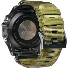 QuickFit 22mm 26mm Army Nylon Strap For Garmin Fenix 7 7X 6X Pro/Epix Pro Gen 2