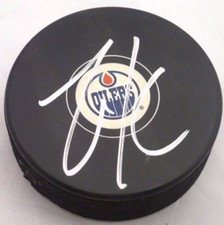 Zack Kassian Edmonton Oilers Signed NHL Logo Puck LOM COA (PK1419)