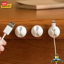 5pcs Desktop Cable Management Kit with Clips, USB Charger, Stand & Organizer