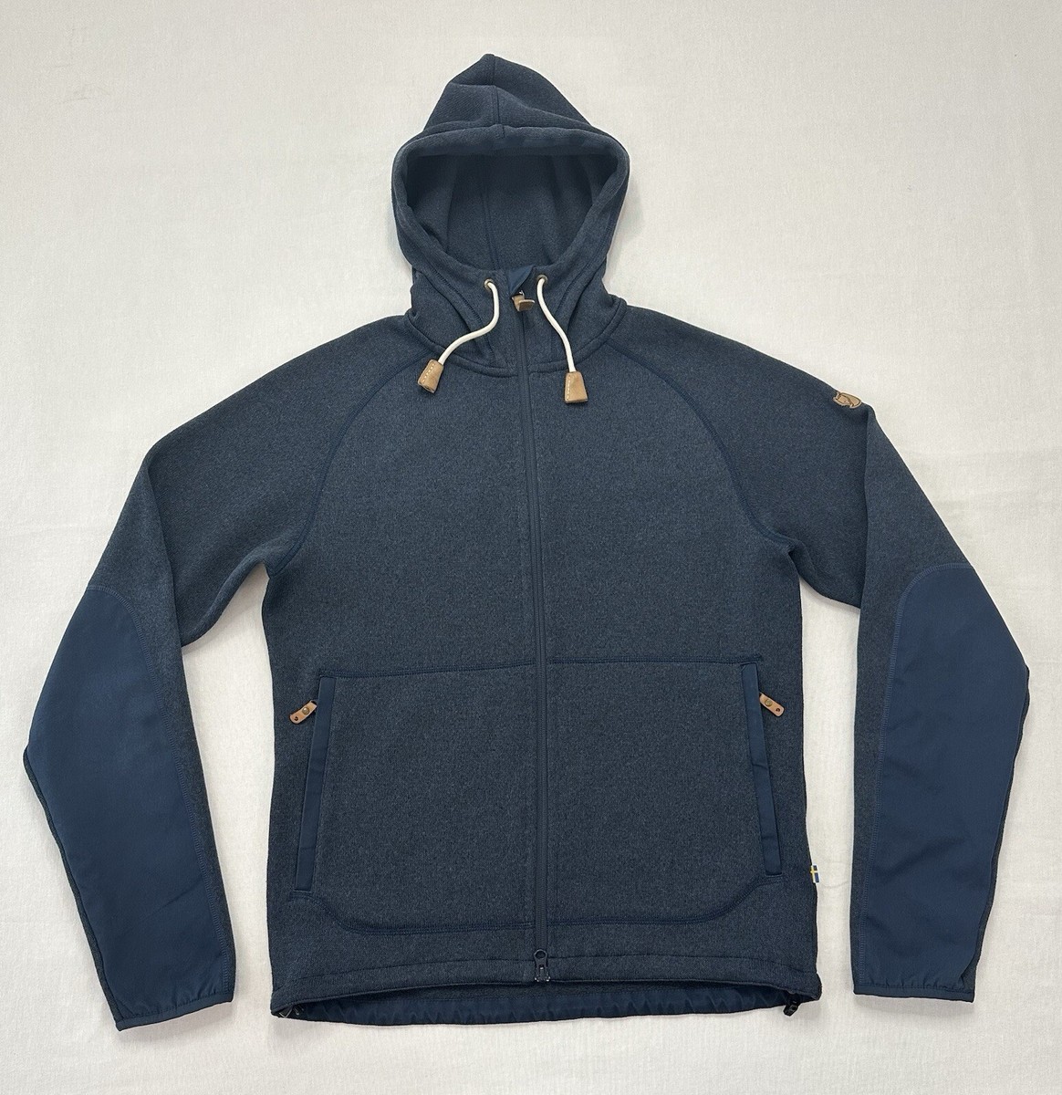 Fjallraven Ovik Fleece Full Zip Hoodie Navy Blue Men's Small S | eBay