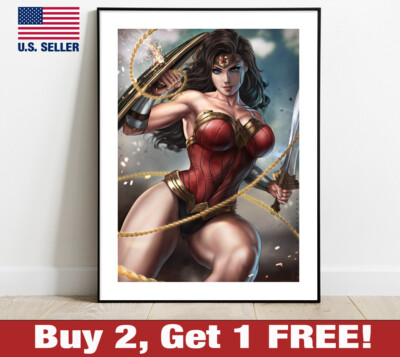 Wonder Woman Poster 18'' x 24'' Print Man Cave Wall Art DC Comics