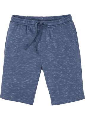 Sweat-Bermuda Gr. 48/50 M Indigo Meliert Herren-Shorts Sweatbermuda Neu