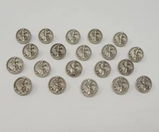 20 pcs Anchor Nautical Silver Molded Plastic Craft Sewing Shank Buttons 10mm VTG