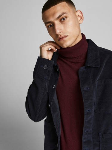 Sudadera suéter fino de cuello vuelto de hombre JACK & JONES LANGARM JJEEMIL - Imagen 13 de 56