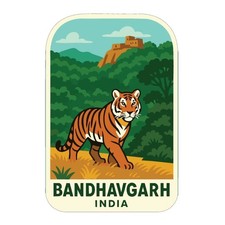 Bandhavgarh India Iron On Heat Transfer Vinyl HTV Die-Cut World National Parks