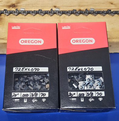 2 PK  Oregon 72EXL070G PowerCut 3/8'' .050 70 Drive Links 20'' Chainsaw Chain