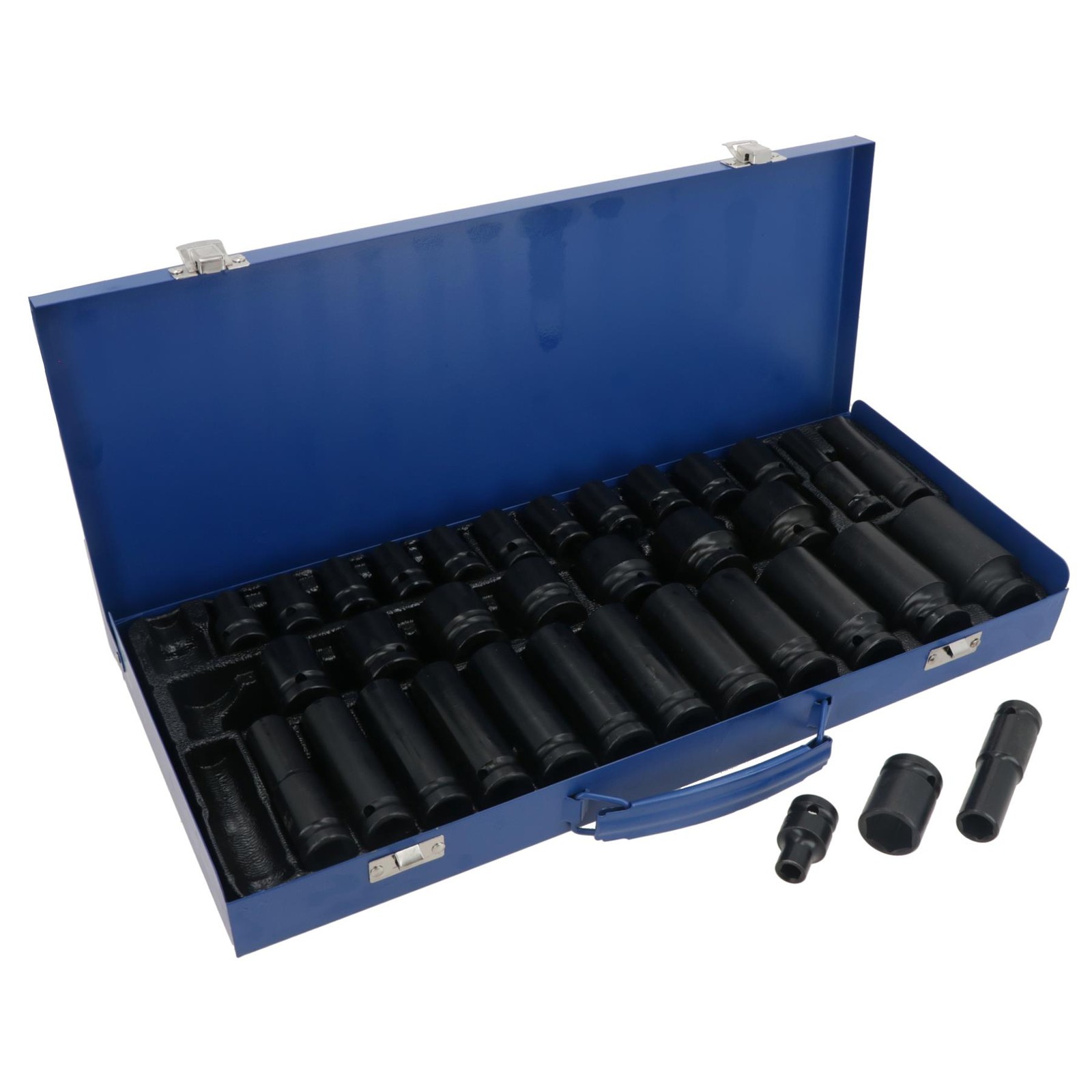 1/2in Drive Shallow And Deep Metric Impact Sockets 8mm – 32mm 35pc 6 Sided
