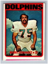 1972 Topps Manny Fernandez RC #221 Rookie Card NFL Miami Dolphins VINTAGE. rookie card picture