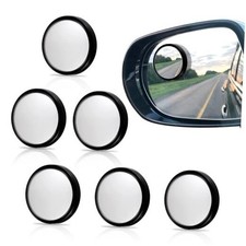 6PCS Car Side Blind Spot Mirror Round Glass 360  Wide Angle adjustable