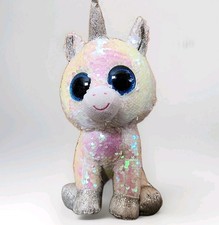 Ty Beanie Baby Boo Flippables Diamond The Unicorn 10" Plush 