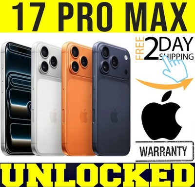 APPLE IPHONE 17 PRO MAX 256GB 512GB (FACTORY UNLOCKED)  APPLE WARRANTY  SEALED 