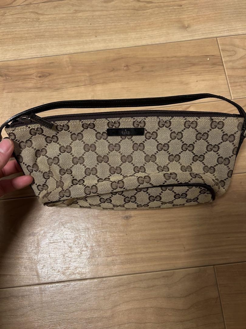 Gucci GG Monogram Handbag in Beige Brown Imported from Japan-image