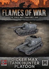 Flames of War GBX190 Dicker Max Tank-Hunter Platoon (2 TDs) Gaming Miniatures