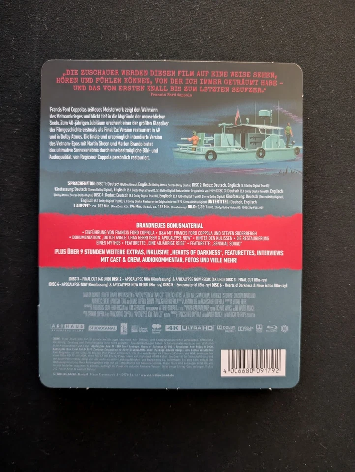 Apocalypse Now / Limited 40th Anniversary Steelbook Edition 4K Ultra-HD - Bild 2 von 4