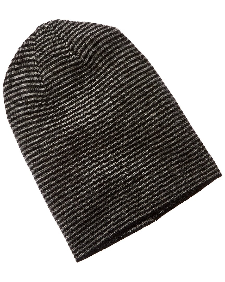 Мужская шляпа из смеси шерсти и кашемира Portolano в полоску с напуском Black Os