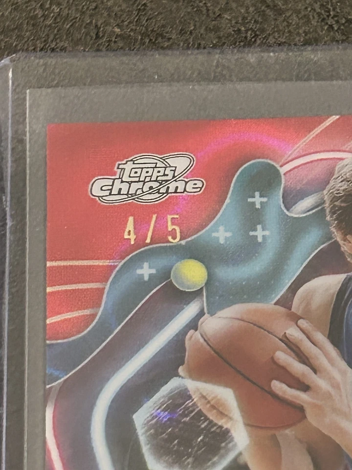 2024 Topps Chrome Cosmic - Dirk Nowitzki AUTOGRAPH - Red Flare Refractor 4/5 - Image 4 of 4