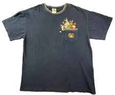 Vintage Looney Tunes Shirt Mens Large Bug Bunny Marvin Taz Sam Blue Warner Bros