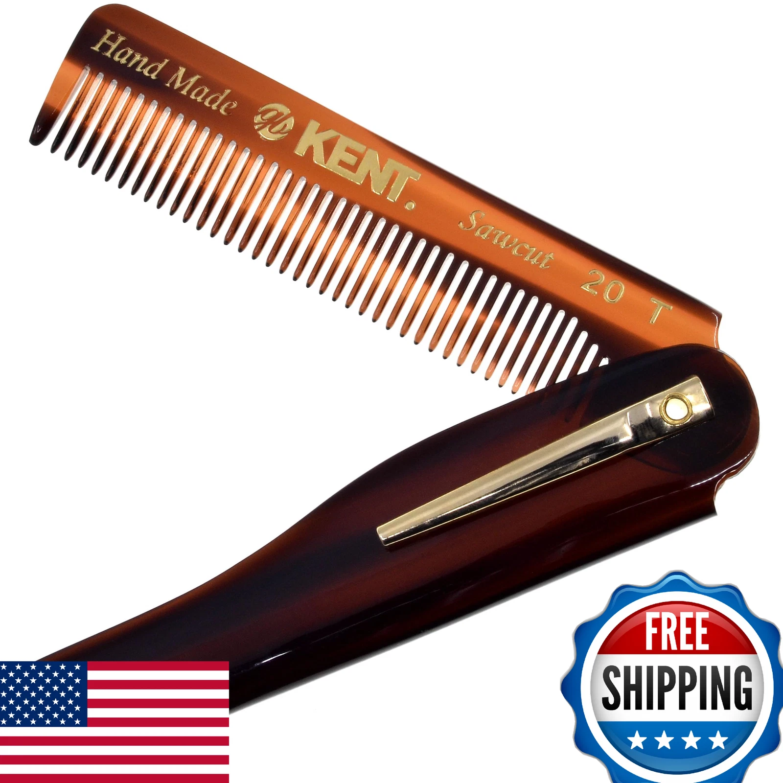 Kent 20T Folding Pocket Comb - Thumbnail 5