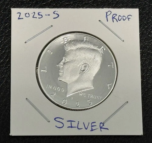 2025 S SILVER PROOF Kennedy Half Dollar 99.9% Silver Gem Proof