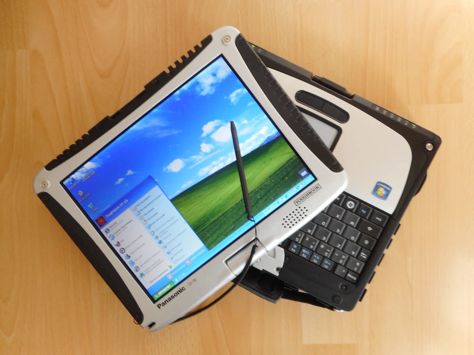 10 Heures PANASONIC TOUGHBOOK CF-19 XP SSD 512 PC Tablet Tactile AZERTY Port COM - Photo 3/4