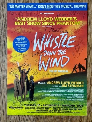 Signierter Theaterflyer 2004 - Whistle Down the Wind - signiert von 18 Darstellern