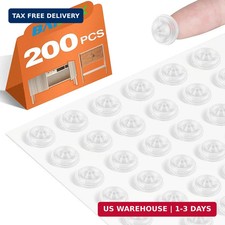 200 PCS Cabinet Door Bumpers Clear Rubber Self Adhesive Cabinet Stoppers Pads So