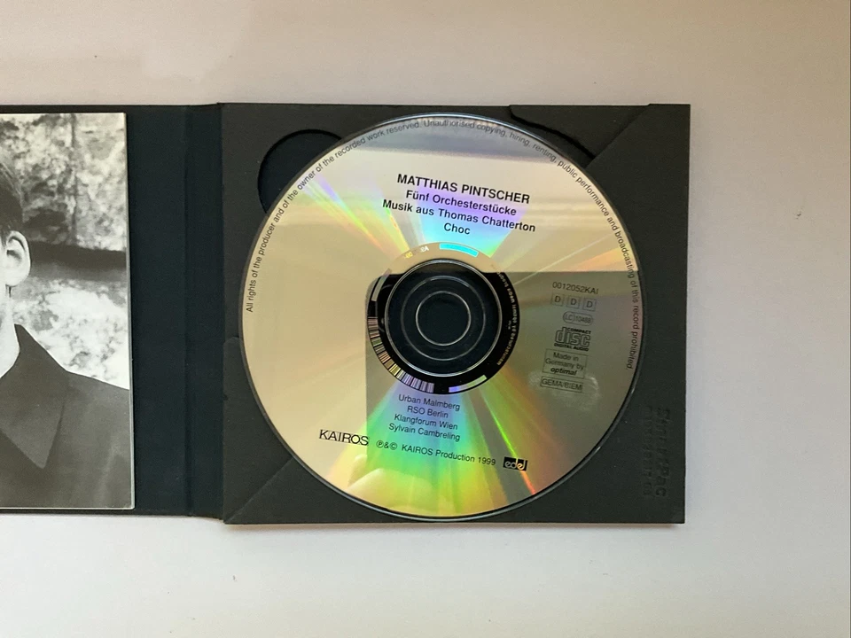 Pintscher, Matthias : Thomas Chatterton by Matthias Pintscher (CD, 2000) nm- Foto 4 de 4