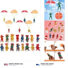 Parachute Toys 40 Pack for Kids 3-9 Flying Outdoor Paratroopers Throwing Game