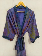 Bridesmaid Luxury Silk Gown Patchwork Light Weight Silk Tie Dye Kimono, T-6070