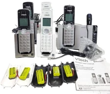 VTech DS6673-6C 5 Handset Expandable Cordless Phone Connect to Call NEW