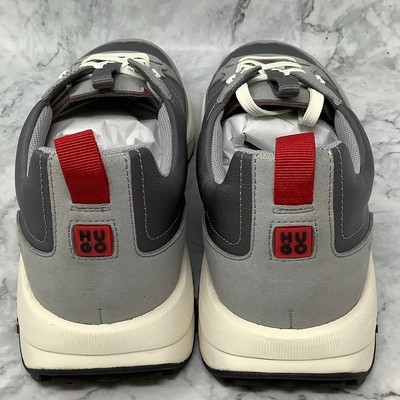 Hugo Boss Mens 11 Open Gray Kane Runner Trainers Sneaker  display picture 2