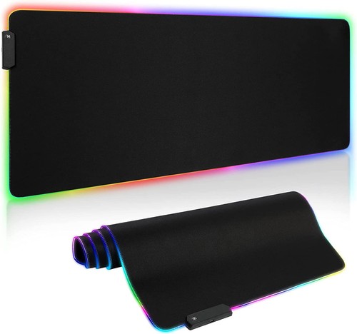 RGB Tapis XXL – Souris Pad Gaming 900 x 400 – LED 7 couleurs – 4 effets lumin... - Photo 9/9