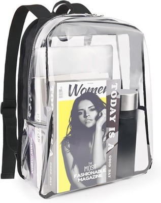 Mochila transparente resistente, bolsa transparente para trabajo universitario