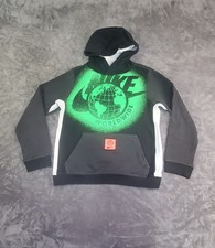 Nike Hoodie Youth Sz L Worldwide Graphic Spellout Colorblock Sweatshirt C27-53