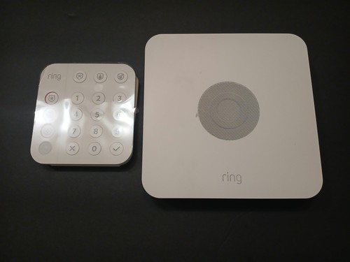 Ring Base Station US 4HB1U9-0EN0 & Keypad 4AK1SZ-0EN0 WiFi Z-Wave White Alarm