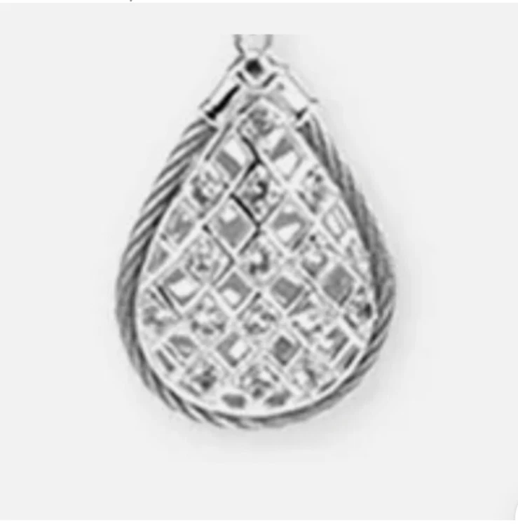 Collar Charriol Diamante Lágrima con Cable Foto 3 de 3