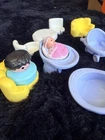Vintage Fisher Price Little People Nursery Furniture Lot Baby Cradle Stroller