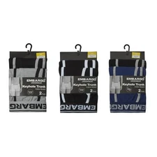 Mens 2 Pack Keyhole Trunk Boxer Shorts Adults Briefs Underwear Clothing