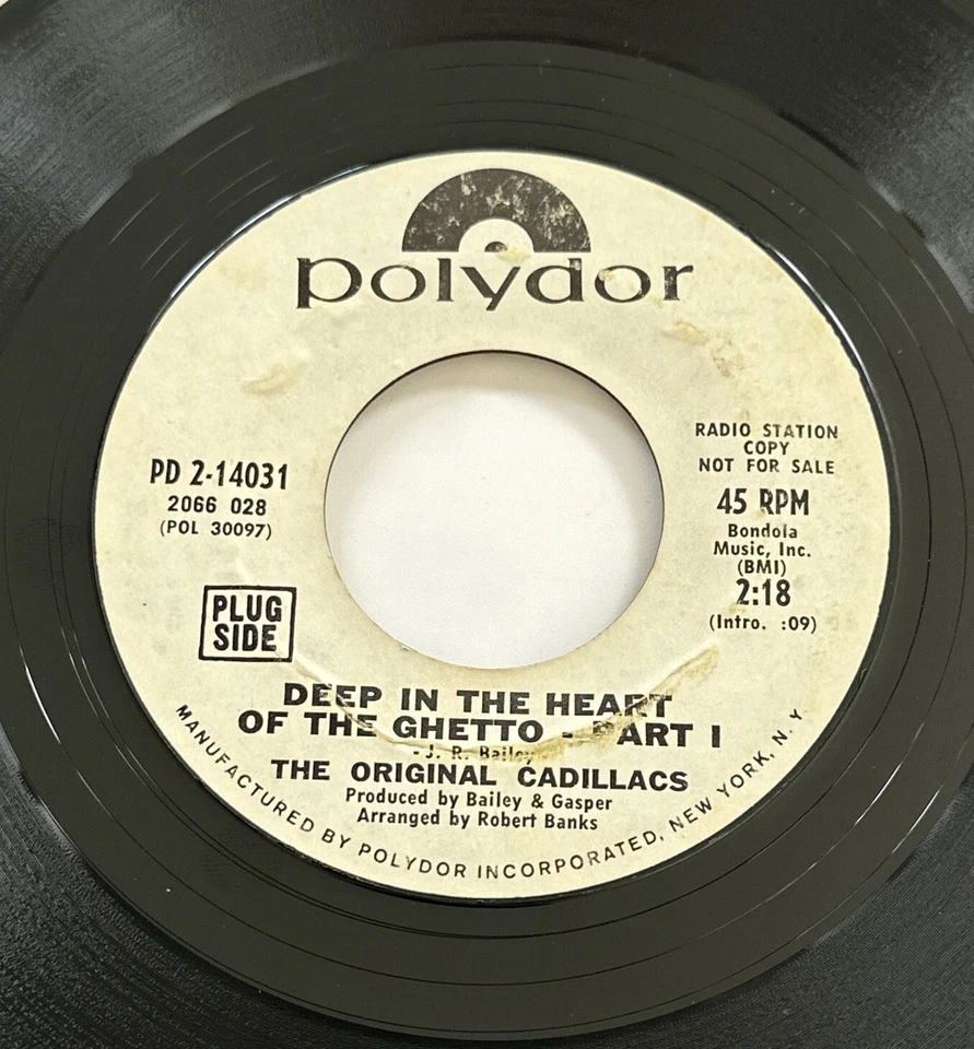 The Original Cadillacs-Deep In The Heart Of The Ghetto 7” Promo Soul Vinyl VG+ - Image 3 of 4